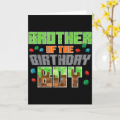 Brother Of Birthday Boy Xel Gamer Bday Party Boys  カード (黄色い花)