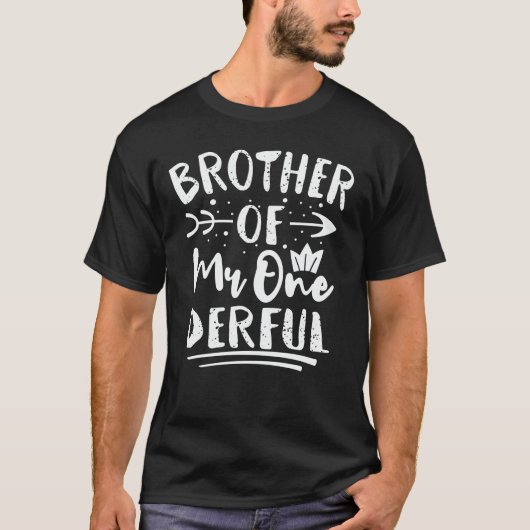 『Brother of Onederful 1st Birthday Matchin』 (1歳1日の Tシャツ (正面)