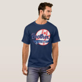 Brother of Rookie 1st Birthday Baseballheme Matchi Tシャツ (正面フル)