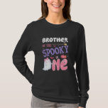 Brother Of The 不気味 One 1 Birthday Halloween P Tシャツ<br><div class="desc">1歳不気味の兄弟ハロウィンピンク幽霊</div>