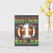 Brother Of The 1 Year Old Football First Birthday  カード (黄色い花)
