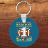 Brother Of The 1 Year Old Football First Birthday  キーホルダー (正面)