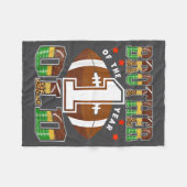 Brother Of The 1 Year Old Football First Birthday  フリースブランケット (正面(横))