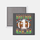 Brother Of The 1 Year Old Football First Birthday  マグネット (正面/裏面)