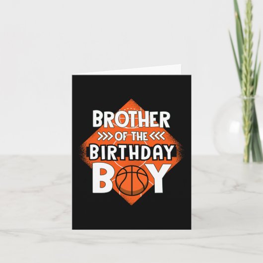 Brother Of The Birthday Boy Brother Bysketbyll Bir カード (正面)