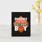Brother Of The Birthday Boy Brother Bysketbyll Bir カード (黄色い花)