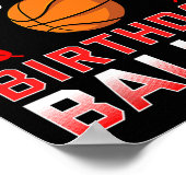 Brother Of The Birthday Boy Bysketbyll Bday Celebr ポスター (角)