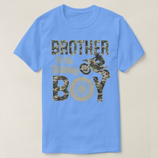 Brother of the Birthday Boy Dirt Bike 4th B-day Pa Tシャツ (デザイン正面)