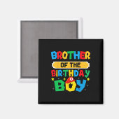 Brother Of The Birthday Boy Game Video Gaming Matc マグネット (正面/裏面)