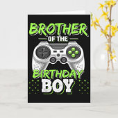 Brother Of The Birthday Boy Matching Video Game Bi カード (黄色い花)