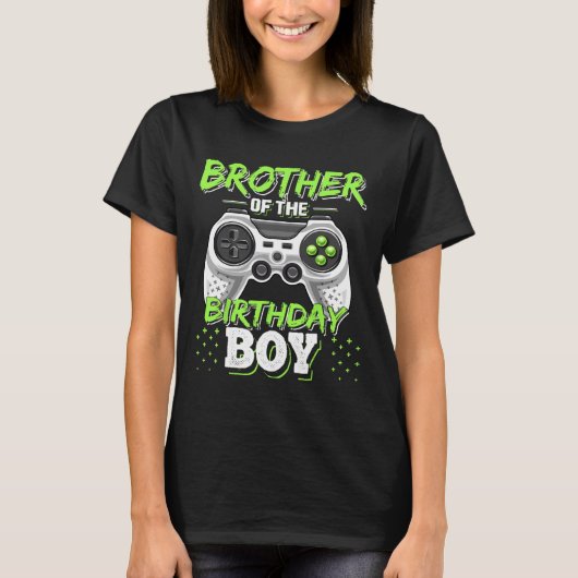Brother Of The Birthday Boy Matching Video Game Bi Tシャツ (正面)