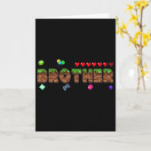 Brother Of The Birthday Boy Pixel Game Matching Fa カード (黄色い花)