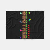 Brother Of The Birthday Boy Pixel Game Matching Fa フリースブランケット (正面(横))