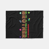 Brother Of The Birthday Boy Pixel Game Matching Fa フリースブランケット (正面(横))