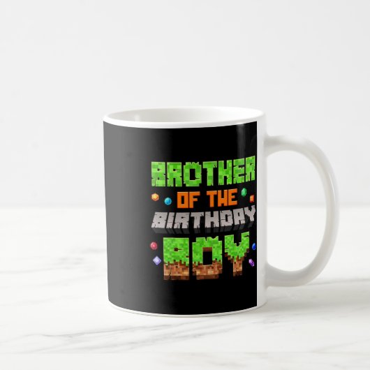 Brother Of The Birthday Boy Pixel Gaming Video Gam コーヒーマグカップ (右)