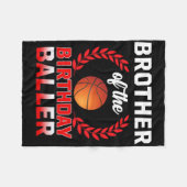 Brother Of The Birthday Byller Bysketbyll Theme Bd フリースブランケット (正面(横))