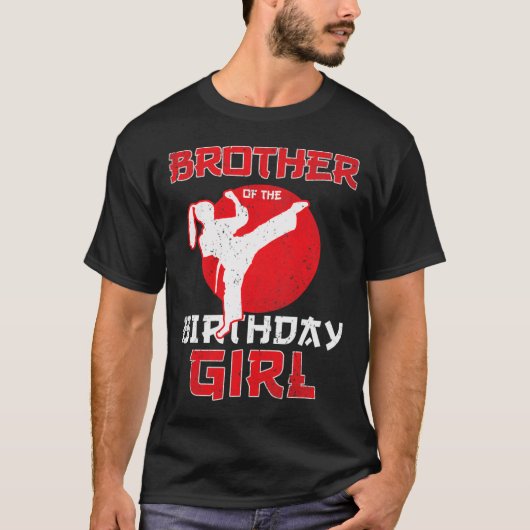 Brother Of The Birthday Karate Taekwondo Girl Mart Tシャツ (正面)