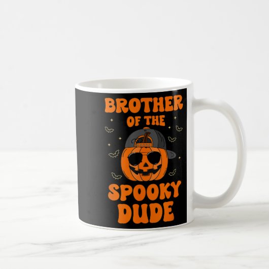Brother Of The Spooky Dude Halloween Pumpkin Birth コーヒーマグカップ (右)