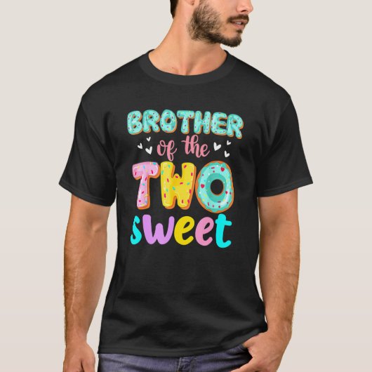 Brother Of The Two Sweet Donut Birthday Family The Tシャツ (正面)