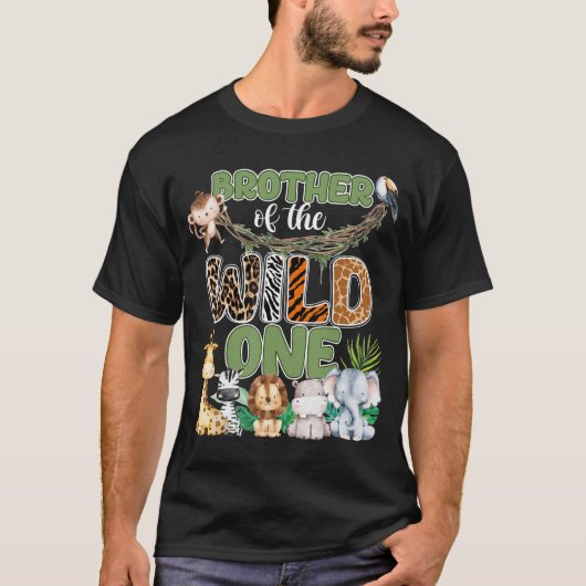 Brother ofhe Wild One 1St Birthday Family Safari J Tシャツ (正面)