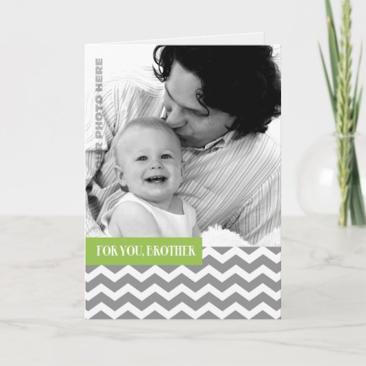Brother on Father's Dayフォトカカスタムード カード (正面)