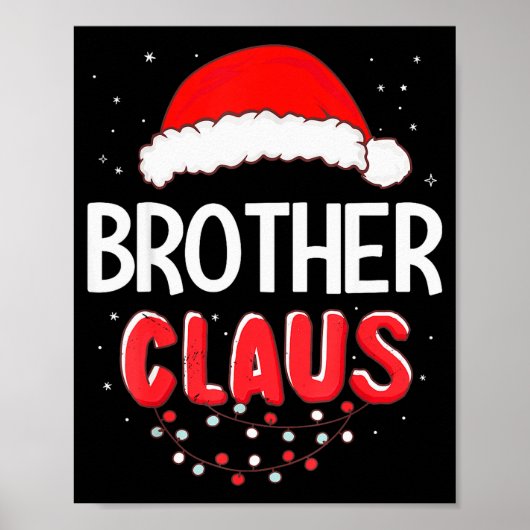Brother Santa Claus Christmas Matching Costume ポスター (正面)