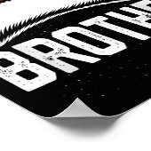 Brother Santa Red Plaid Christmas Family Matching  ポスター (角)