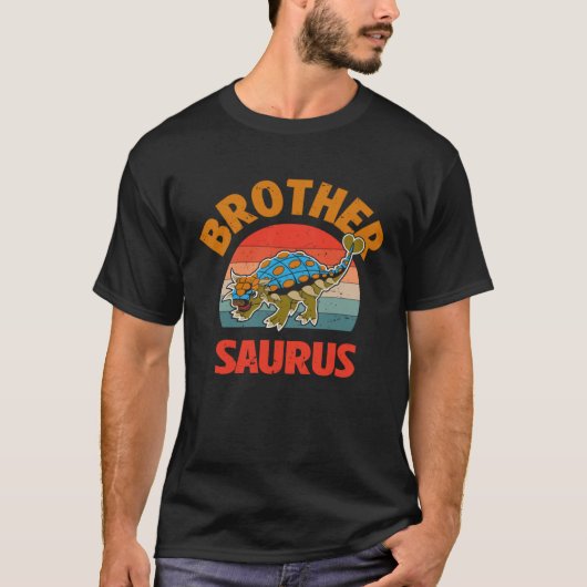 Brother Saurus Ankylosaurus Dinosaur Paleontologis Tシャツ (正面)