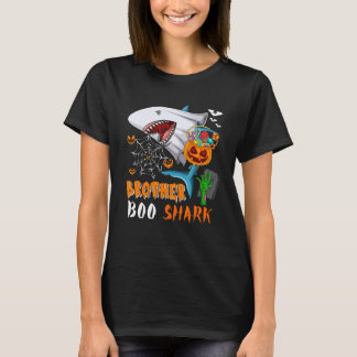 Brother Shark Boo Halloween Shark Boo Ghost Candie Tシャツ