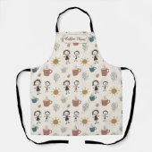 Brother Sister Coffee Mom Custom エプロン (正面)