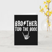 Brother Two The Bone Skeleton Hand Family Birthday カード (黄色い花)