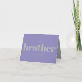 Brother Wedding Minimal Simple Lavender Silver カード