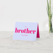 Brother Wedding Minimal Simple Lilac pink カード (正面)