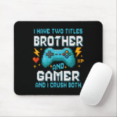 Brotherand Gamer Pixel Console Video Game Player G マウスパッド (マウス)