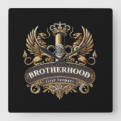 Brotherhood Cigar Company スクエア壁時計 (正面)
