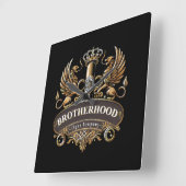 Brotherhood Cigar Company スクエア壁時計 (傾斜)
