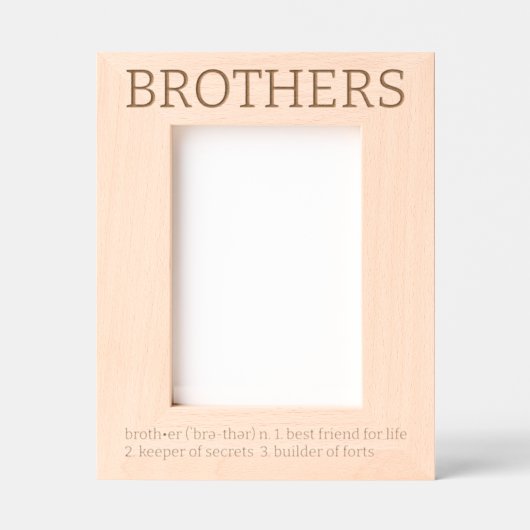Brothersディクショナリ定義おもしろい レーザー彫刻フレーム (正面)