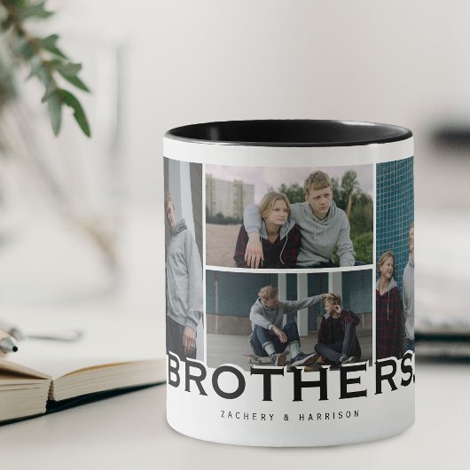 BROTHERS 8 写真コラージュ モダンギフト マグカップ