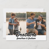 Brothers Best Friends card with Photo and Poem  (正面)