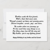 Brothers Best Friends card with Photo and Poem  (裏面)