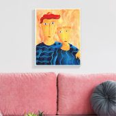 Brothers Contemporary Painting Fine Art Canvas Pri キャンバスプリント (インサイチュ (リビング))