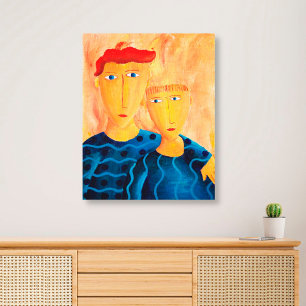 Brothers Contemporary Painting Fine Art Canvas Pri キャンバスプリント
