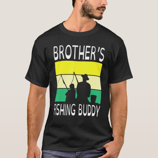 Brother's Fishing Buddy Happy Day Grandpa Father P Tシャツ (正面)