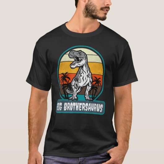 Brothersaurus  Dinosaur Boys Big Brother Tシャツ (正面)