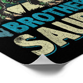 Brothersaurus T Rex Dinosaur Brother Saurus Family ポスター (角)