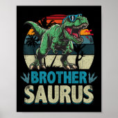 Brothersaurus T Rex Dinosaur Brother Saurus Family ポスター (正面)