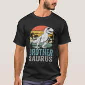 Brothersaurus T Rex Dinosaur Brother Saurus Family Tシャツ (正面)