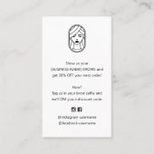 BrowとLash Extension割引クーポンビジネス 名刺 (正面)