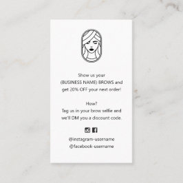 BrowとLash Extension割引クーポンビジネス 名刺