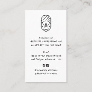 BrowとLash Extension割引クーポンビジネス 名刺